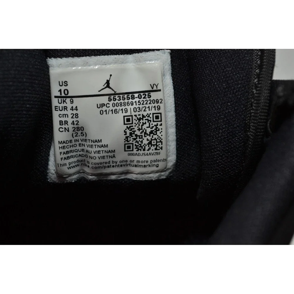 Air Jordan 1 Low Shoes Mens Size 10 Black Triple Black 553558-025 Nike‎ Sneakers